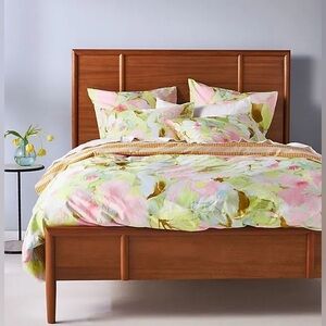 NWT! Anthropologie Palila Organic Cotton Sateen Queen Duvet Cover
